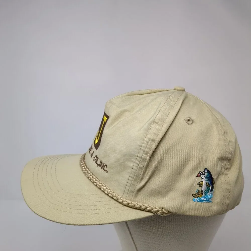 Jack's Tire & Oil Inc Slideback Hat Tan OS Adjustable Embroidered Rope Headtotoe
